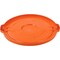 Global Industrial Flat Lid, Orange, Plastic, 22.75 in W/Dia 240465BOR - alternate 2
